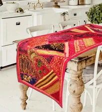 60" EXQUISITE HOME DECOR TAPESTRY THROW TABLE RUNNER LINEN XL CHRISTMAS GIFT