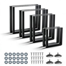 2x Tischgestell Tischbeine Tischuntergestell Stahl Tischkufen Schwarz
