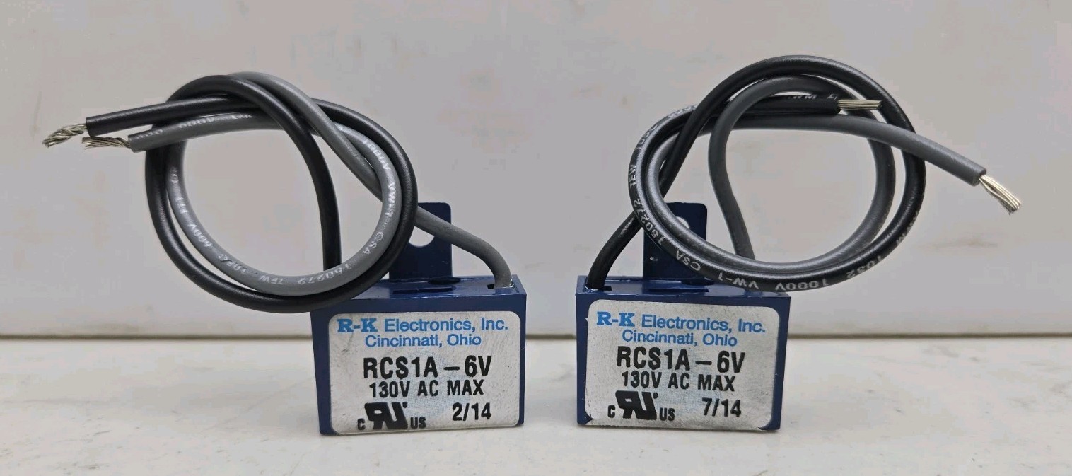 2 Pack R-K Electronics RCS1A-6V Trans Voltage Filter 130Vac New Lot of 2