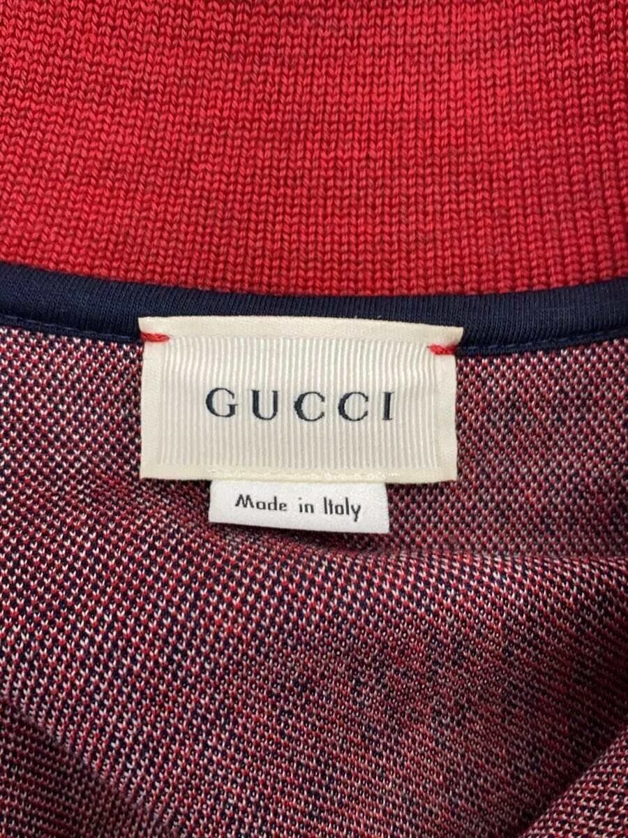 GUCCI Giacca donna blusa cotone rosso fantasia all over taglia 10 #EF AAA