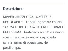 Canna Trota Torrente Teleregolabile Maver Grizzly 123 Metri 8 