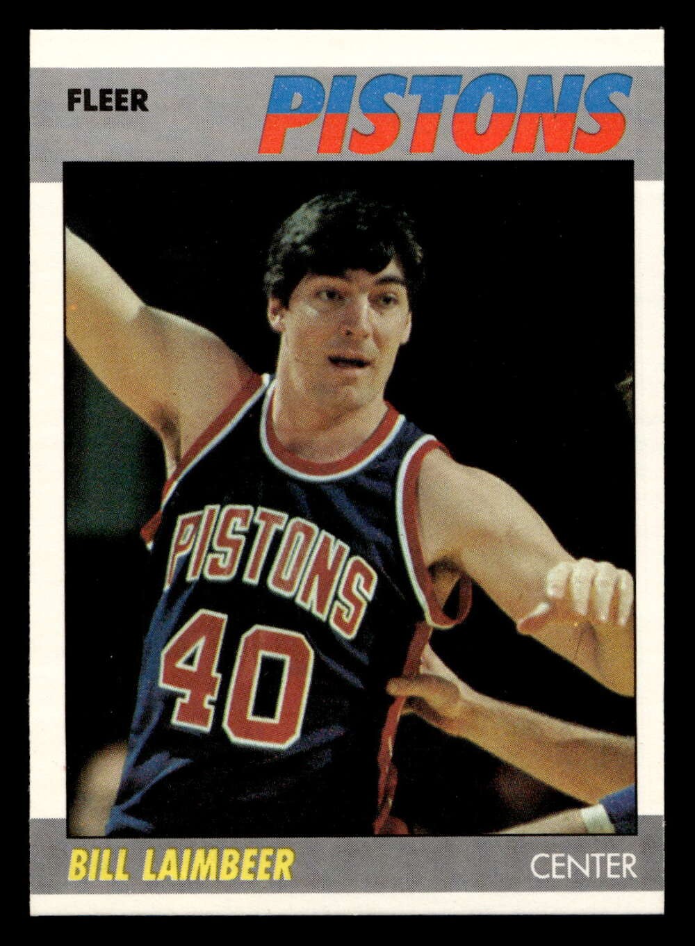 1987-88 Fleer #61 Bill Laimbeer Near Mint+ Pistons Basketball ID: 509411