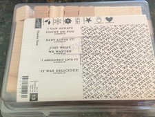 STAMPIN UP Thanks Tons Rubber Stamp Set 13 Unmounted Card Making NEW Retired