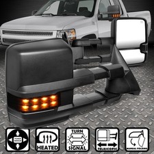 For 99-02 Silverado Sierra Pair Poweredheatedled Turn Signal Tow Towing Mirror