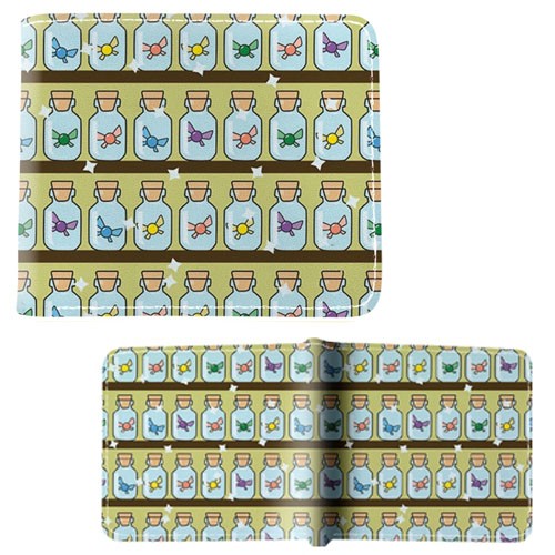 FEENFLASCHENMUSTER The Legend of Zelda 4 Zoll Bi Fold Geldbörse (Gläser Kreditkarte) - Bild 1 von 2