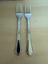 2 x Vintage Viners Silver Plate 19cm Dubarry Du Barry Dinner Forks Cutlery