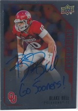 BLAKE BELL OU OKLAHOMA SOONERS 2015 UPPER DECK INSCRIPTIONS AUTO AUTOGRAPH CARD
