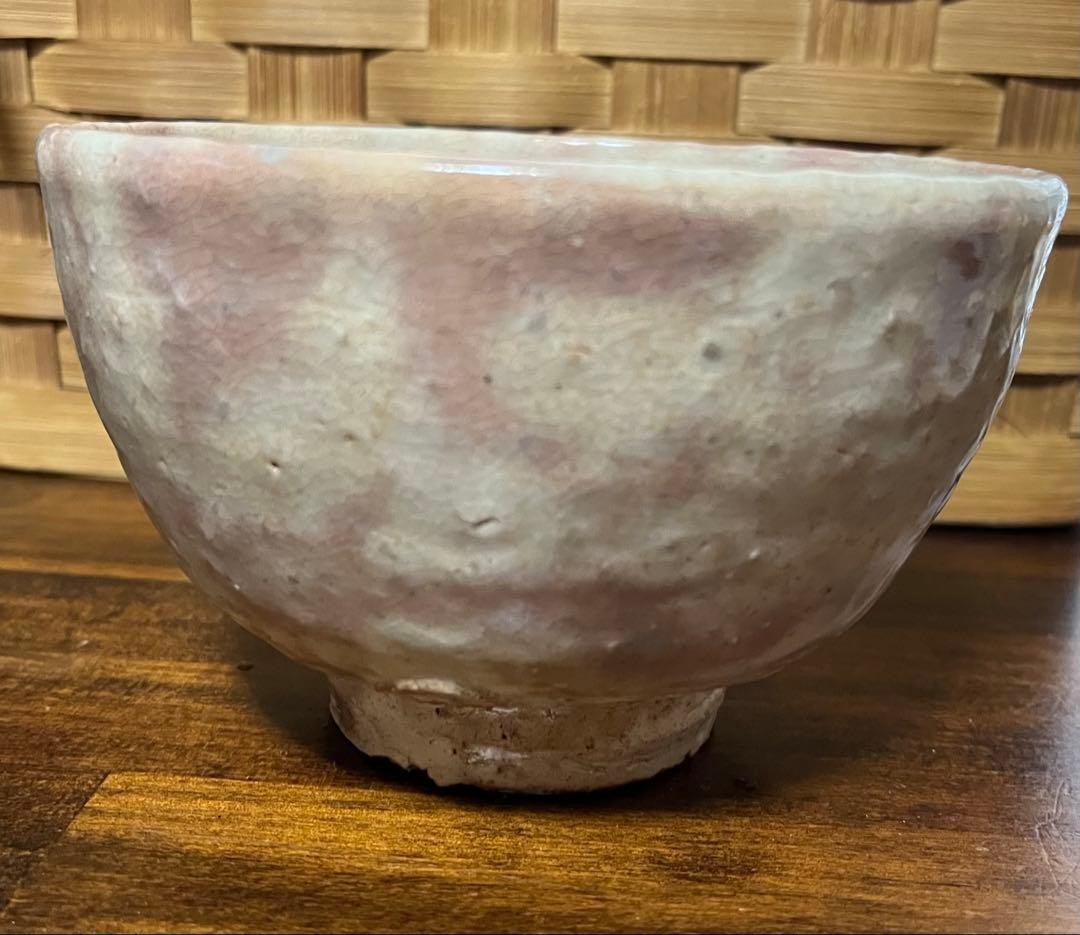 Hagi Matcha Tea Bowl Japanese Ceramics Green Clay Used
