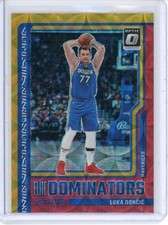2023-24 Panini Donruss Optic Luka Doncic Elite Dominators Red Yellow Scope /99