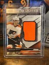 2019-20 UD PREMIER HOCKEY MORGAN FROST ROOKIE BACKDROP SWATCHES /99 #SS-MF