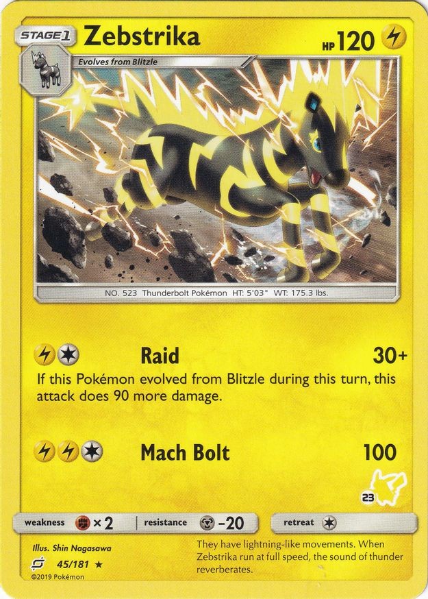 Pokemon Zebstrika (45/216) Team Up LP