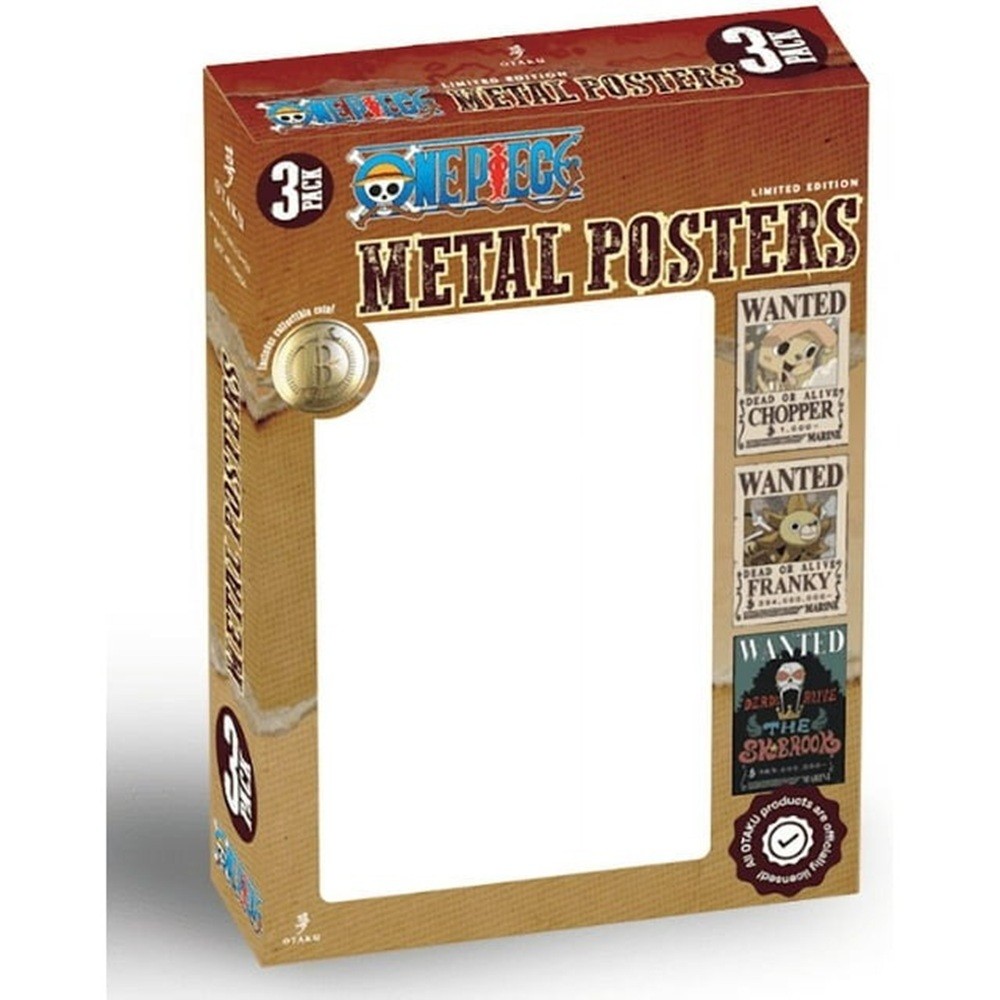 One Piece 3pk Metal Wanted Posters V2 - Coin 3090₽
