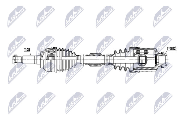 NTY Antriebswelle NPW-MZ-118 FüR Mazda-image