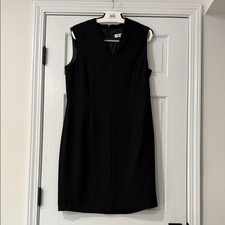 Nine West Size 14 Black Suit Separates V-Neck Dress Fully Lined