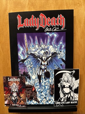 SIGNED Lady Death The Reckoning 1st Lady Death 3rd Print BRIAN Pulido COA Card