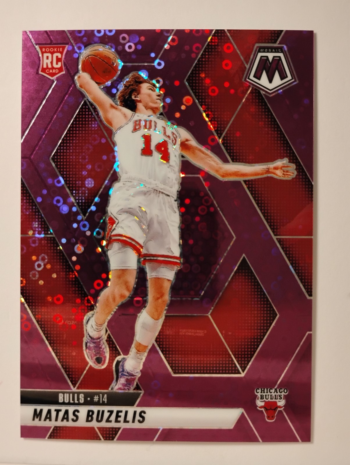 2024-25 Panini Mosaic Fast Break Matas Buzelis #223 Purple Disco Rookie RC /50