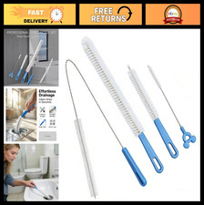 Flexible Drain Cleaning Brush Set - Long Pipe Cleaner for Kitchen Sink, Shower