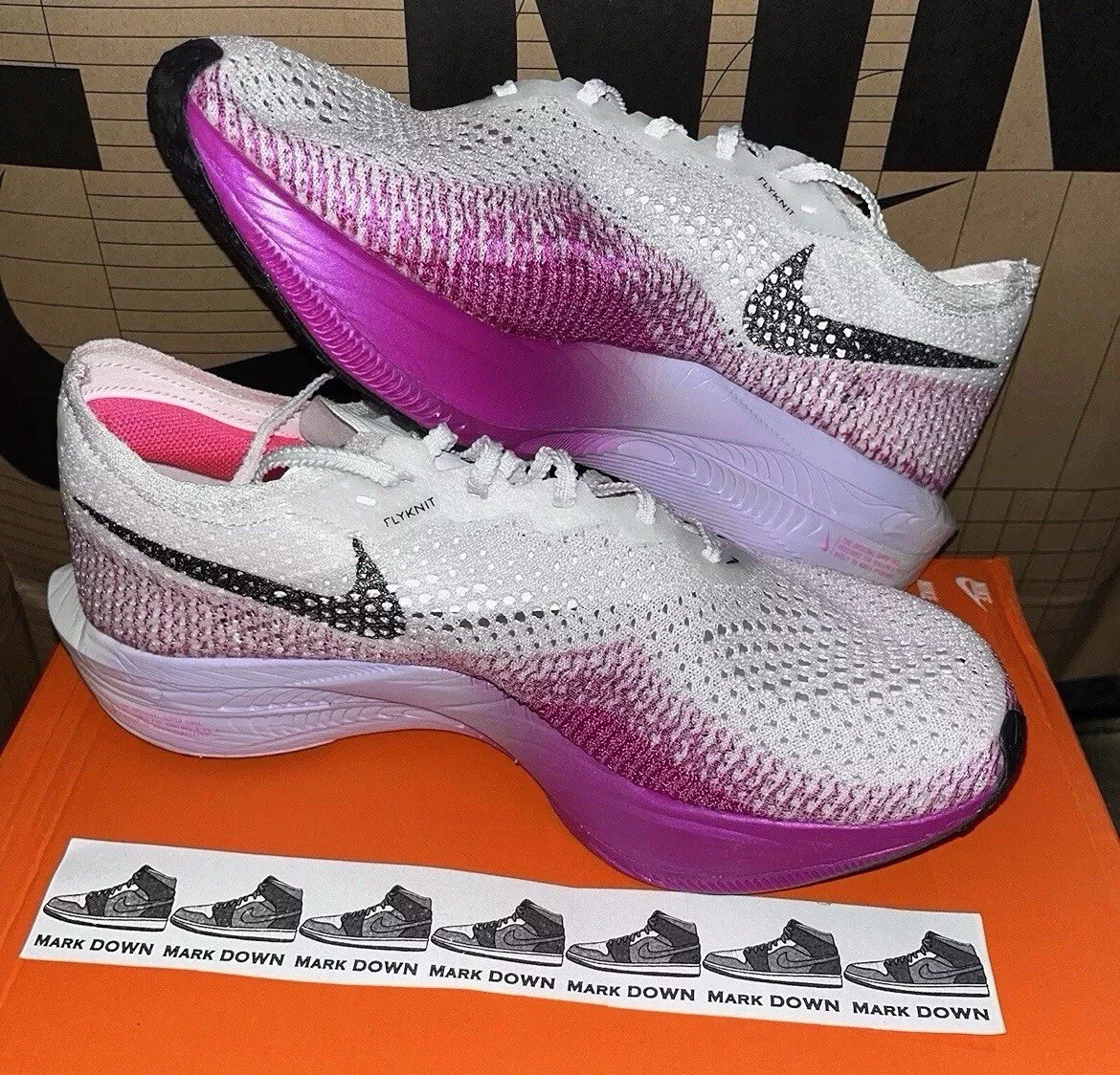 NEW Nike ZoomX VaporFly Next% 3 NBY DV4129-104 White Purple Mens