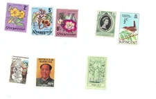ST VINCENT / GUYANA / ARUBA / ANTIGUA-BARDUBA  / MACAU *used* 8 STAMPS