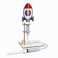 Kit Lance-Fusée Air Plastique Transparent Lanceur Fusée Bois