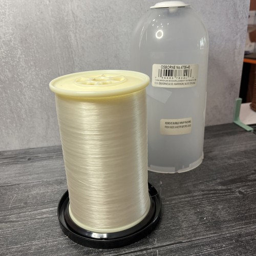 NEW C.S. Osborne Medium Monofilament Thread #4705-40,  Clear #40