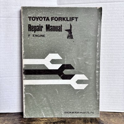 Toyota Forklift Repair Manual Model F Engine January 1976 Japan