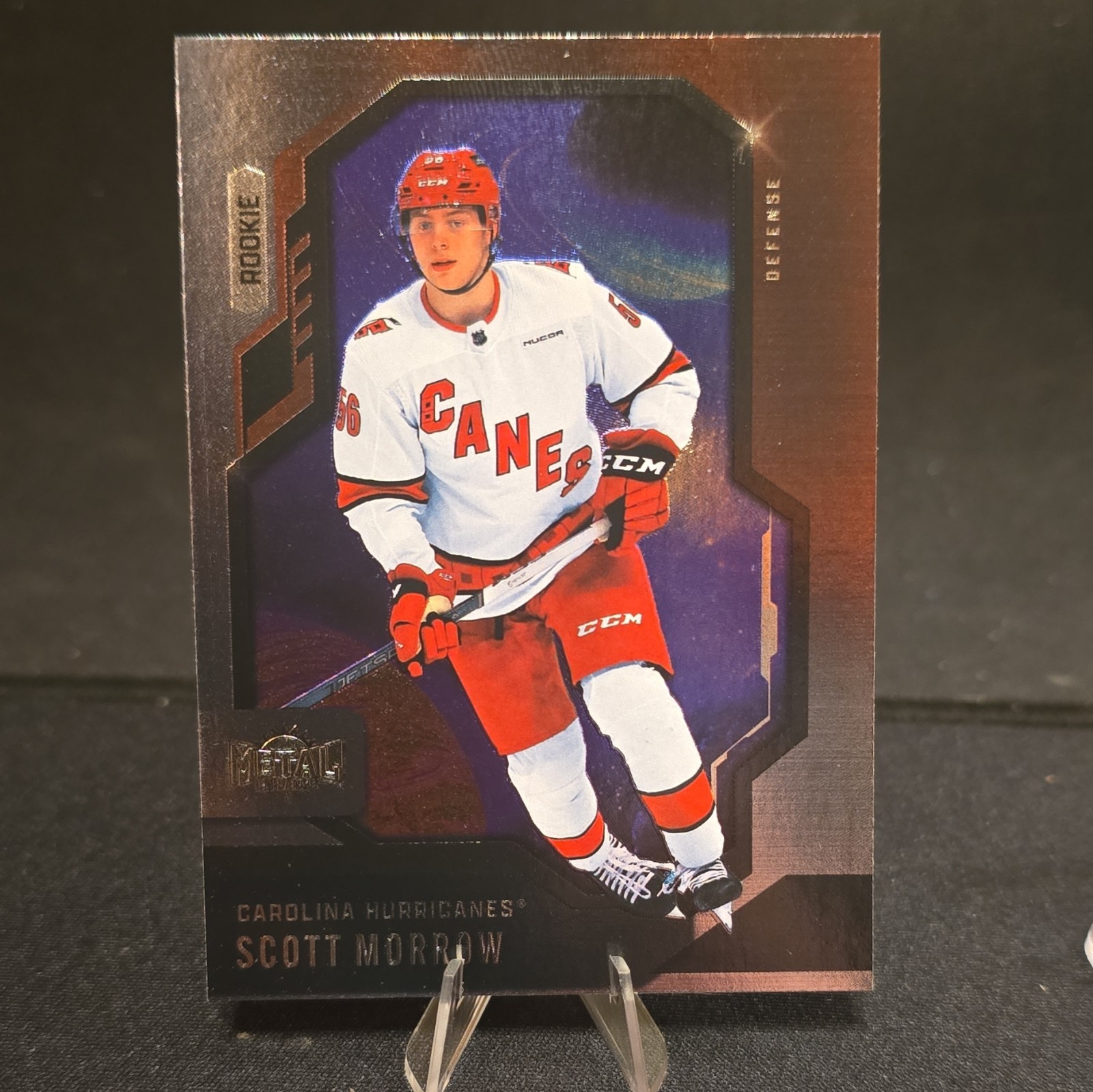 SkyBox Metal Universe Hockey 2024-25 Scott Morrow Rookie Hurricanes #133