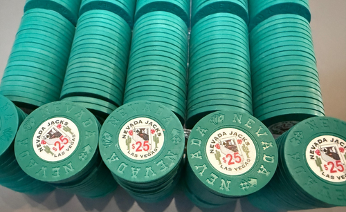100 - Nevada Jacks Form - Sonderanfertigung $25 Pokerchips - Neuwertig - Bild 4 von 10