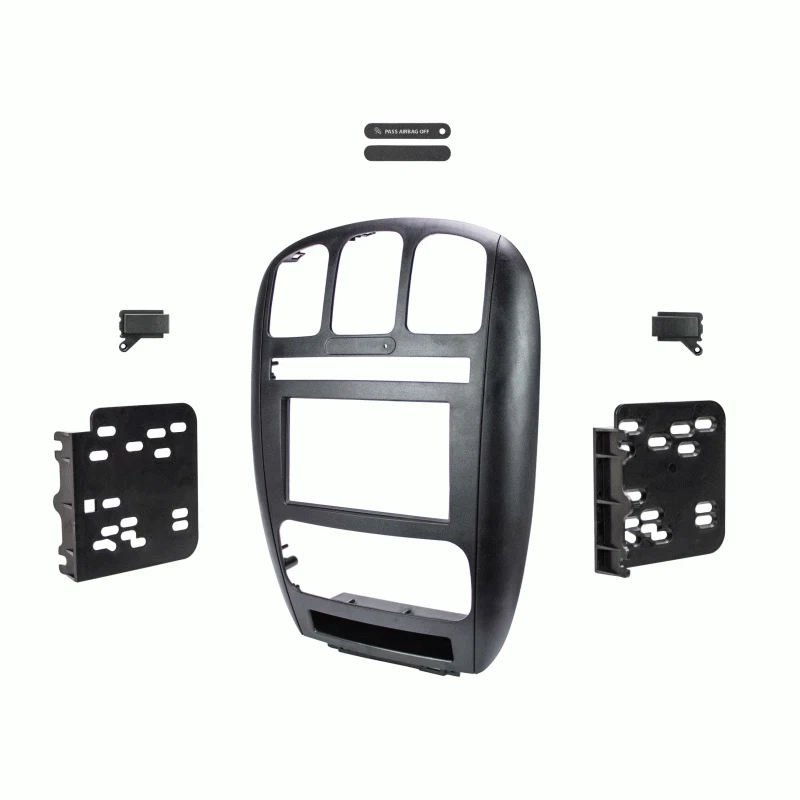 Metra 95-6539 Double DIN Black Stereo Dash Kit for 2001-2007 Dodge Caravan Foto 2 de 3
