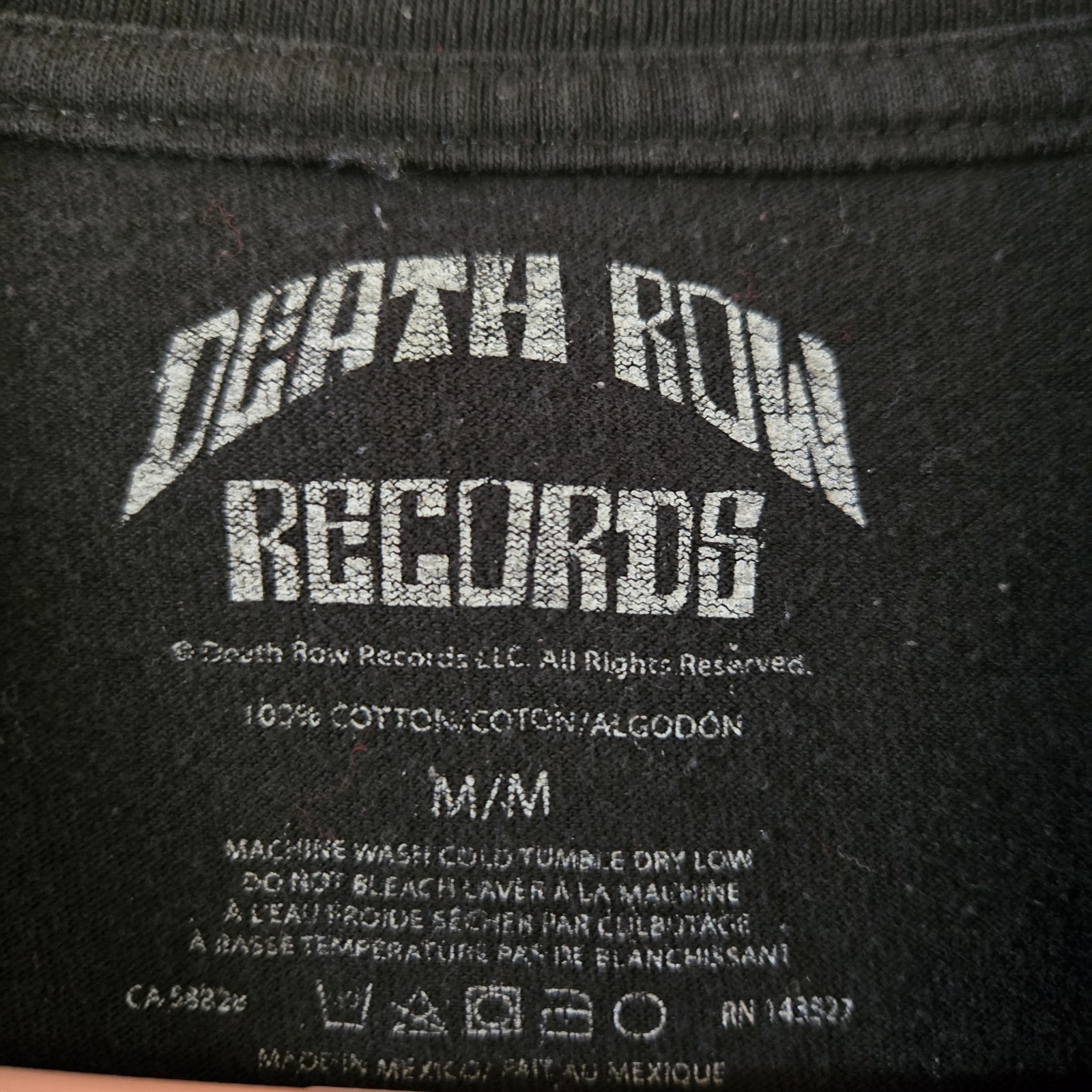 FILA T shirt grafica Death Row Records nera uomo taglia media vintage Y2K shirt