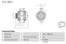 BOSCH Lichtmaschine 14V 200A für MERCEDES-BENZ CLS Sprinter 3,5-T 5-T E-Klasse BOSCH Lichtmaschine 14V 200A für MERCEDES-BENZ CLS Sprinter 3,5-T 5-T E-Klasse