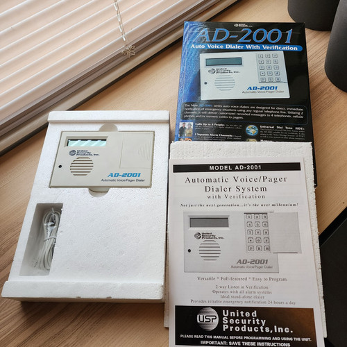 USP AD-2001 Automatic Voice Pager Dialer Security Alarm System United Products - Imagen 3 de 13