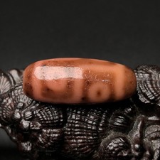 Rare Tibetan Buddhism Agate 6 Eyes Totem Dzi Bead Amulet Necklace Pendant z1741