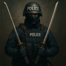 Digital Image Photo Wallpaper Background Desktop Printable Wall Art - Police