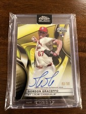 2025 Topps Chrome Black Gordon Graceffo Auto RC Gold Rookie Card #/50 Cardinals