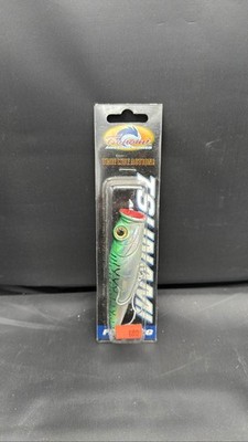 NEW Tsunami Ported TS Popper Topwater Fishing Lure Green Tiger 3/4 OZ 3D Eyes