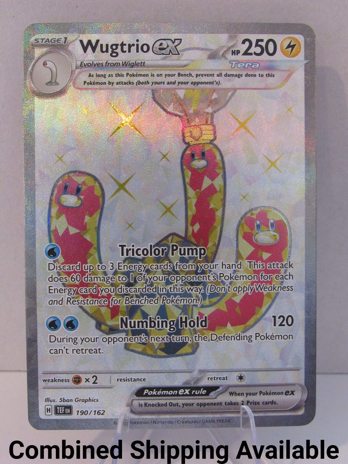 Wugtrio ex - 190/162 SV05: Temporal Forces NM Full Art English 17769