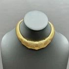 Vintage Gallery Originals Gold Tone Collar Necklace Textured Statement Choker