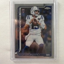 2025 Topps Chrome NFL Riley Leonard True Base Rookie Colts RC #318
