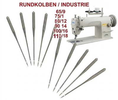 10x Nähmaschinennadeln Rundkolben Industrie Nadeln DBX1 - 65/75/80/90/100/110