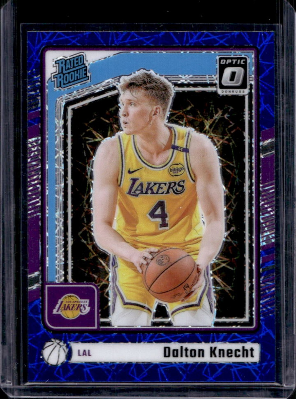 2024-25 Donruss Optic Dalton Knecht Rated Rookie Blue Velocity RC #256 Lakers