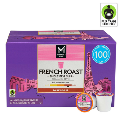 Member's Mark French Dark Roast Coffee, Single-Serve K-Cups (100