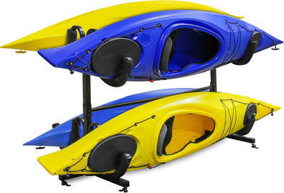 Heavy Duty Freestanding Kayak Rack for 4 - Adjustable Storage Solution