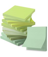 Sticky Notes, 3  x3  , 12 Pads, 600 Sheets, Shades of Green Sticky Notes 3x3
