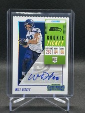 Will Dissly 2018 Panini Contenders Rookie Ticket Stub Auto 06/88 RC Card #340. rookie card picture