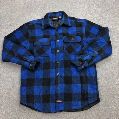 Dickies Jacke Erwachsene Medium Blau Fleece Chore Workwear Gefüttert Shacket ...