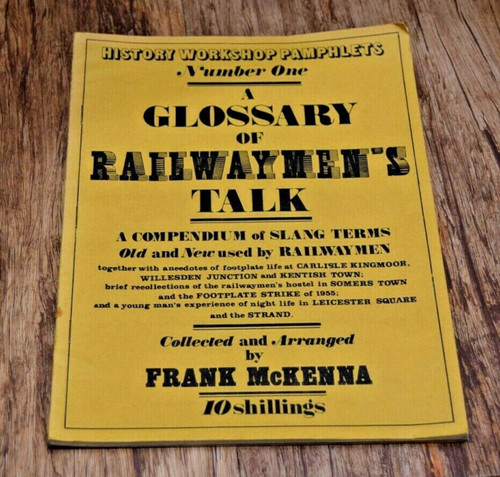 A Glossary of Railwaymens Talk 1970 Pamphlet Booklet Train Rail Vintage Railway