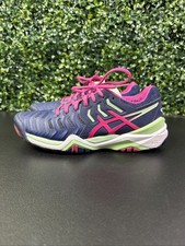 Asics Gel-Resolution 7 Women's Size 6.5 Tennis Shoes Blue And Pink