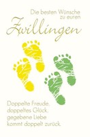 Av - Geburt – Baby – Freudiges Ereignis - Zwillinge - GlüCkwunschkarte Im Format