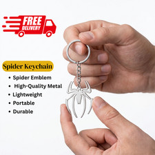 DIY Spider Animal Keychain Cute Hollow Pendant Metal Key Ring Bag Charm Gift